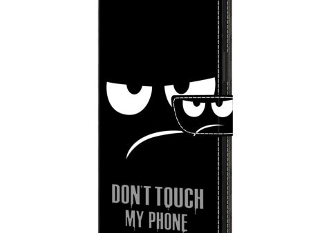 Xiaomi 13T   13T Pro Læder Cover m. Pung & Print -  Don t Touch My Phone  For Sale