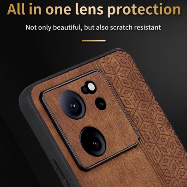 Xiaomi 13T   13T Pro AZNS Læderbelagt Plastik Cover m. Mønster - Brun Online now