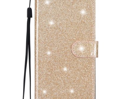 Samsung Galaxy S23 FE Læder Cover m. Pung & Strop - Glimmer - Guld Online now