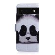 Google Pixel 6 Læder Cover m. Pung & Print - Panda Fashion