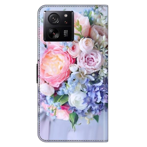 Xiaomi 13T   13T Pro Læder Cover m. Pung & Print - Blomsterbuket Online Sale