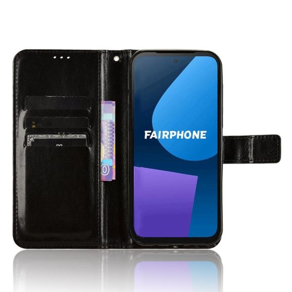 Fairphone 5 Læder Cover m. Pung & Strop - Sort Discount