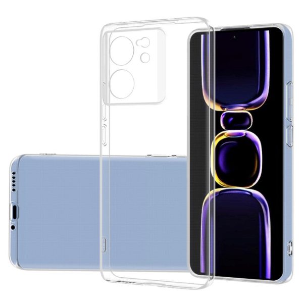 Xiaomi 13T   13T Pro Fleksibelt TPU Plastik Cover - Gennemsigtig For Sale