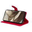 Motorola Edge 50 Wallet Flip Cover i læder m. Pung - Rød Online Sale