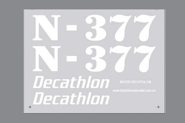 Black Horse 2450mm Super Decathlon Decal Sheet Supply