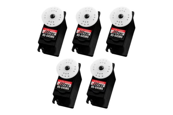 Hitec HS-645MG Ultra Torque Ball Bearing Metal Gear Servo Airplane Multi-Pack (5 Servos) For Cheap