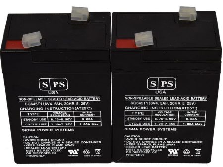 Dual-Lite RLP 6V 4.5Ah  Battery -2 pack Hot on Sale