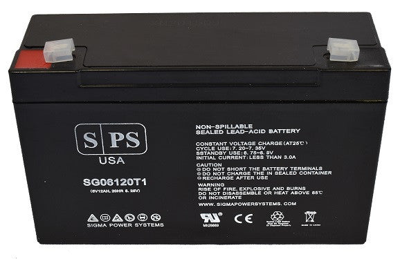 Sure-Lites 260-003-04 Emergency Exit light 6V 12Ah Battery on Sale