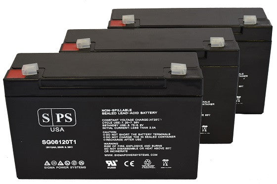 Yorklite 2L1 6V 12Ah Battery - 3 pack For Sale