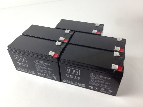 Parasystems Minuteman CP 1KA UPS battery set 12V 7Ah - 5 Pack Fashion