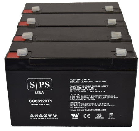 Emergi-Lite CSM-2 6V 12Ah Battery - 4 pack Fashion