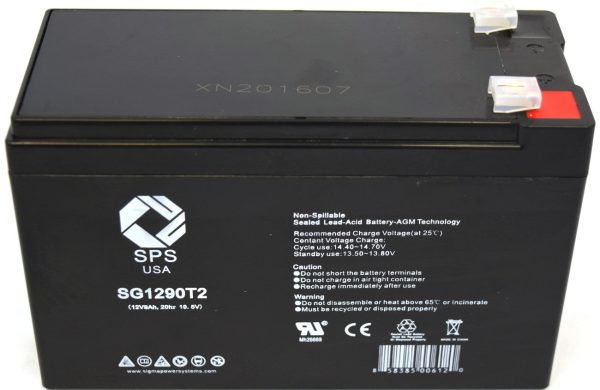 12V 9Ah rechargeable SLA battery with T2 terminals For Sale