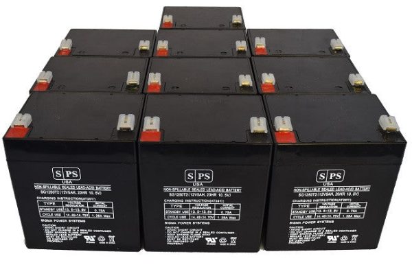 12V 5Ah rechargeable Lead acid battery with T2 terminals - 10 pack Online