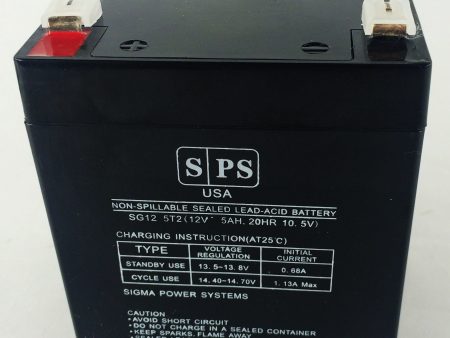 12V 5Ah rechargeable Lead acid battery with T2 terminals Online Hot Sale