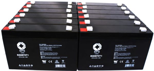 6V 7Ah rechargeable Lead acid battery T1 terminals - 12 Pack Hot on Sale